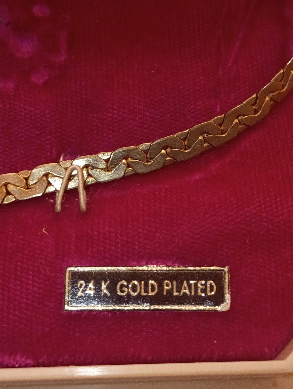 Vintage Hazel Chalmers 24K Gold Plated Necklace with Multicolor Gem Bow Pendant